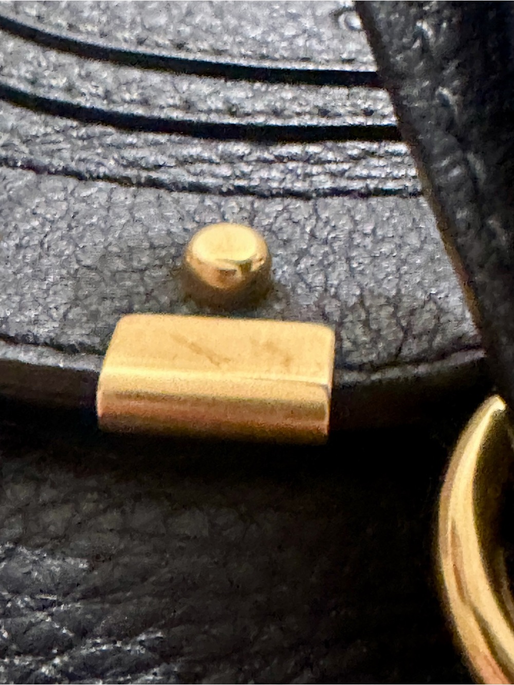Chloé Midnight Navy Leather Small Marcie Saddle Crossbody with Gold Studs - Picture 4 of 10